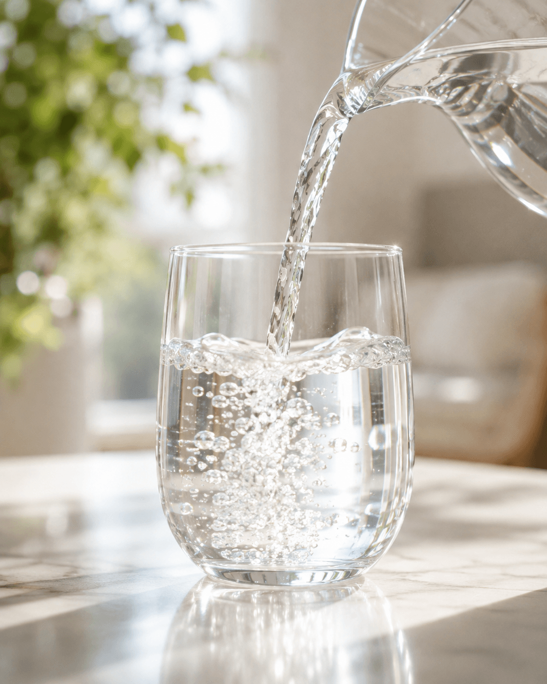 グラスに注がれた水